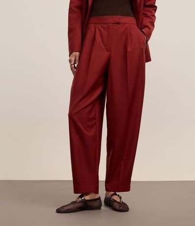 Pantalón Carrot Sastrería Boho con Pliegues Delanteros 3