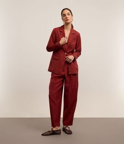 Pantalón Carrot Sastrería Boho con Pliegues Delanteros 5