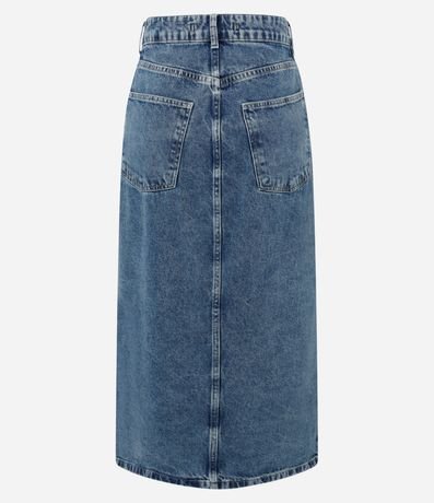 Pollera Midi en Jeans con Fenda Delantero 6