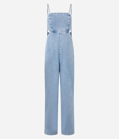 Mono Largo en Jeans con Abertura y Lazo en la Espalda 5