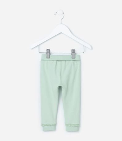Pantalones Infantiles con Cintura Doblada y Lazo Aplicado - Talle RN a 18 meses 2