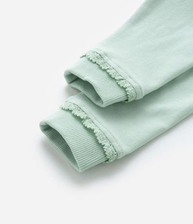 Pantalones Infantiles con Cintura Doblada y Lazo Aplicado - Talle RN a 18 meses 4
