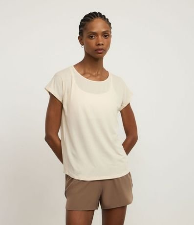 Remera en Microfibra con Escote Redondo