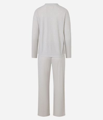 Pijama Largo en Rib con Cuello V 4