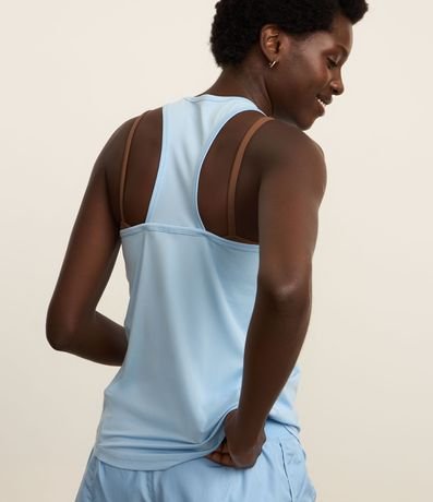 Musculosa Nadador Deportiva en Microfibra con Textura