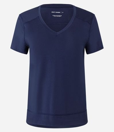 Remera Deportiva en Microfibra Agujerada con Bajo Mullet