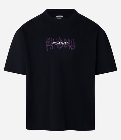 Remera Oversized en Malla con Estampa Tribal 6