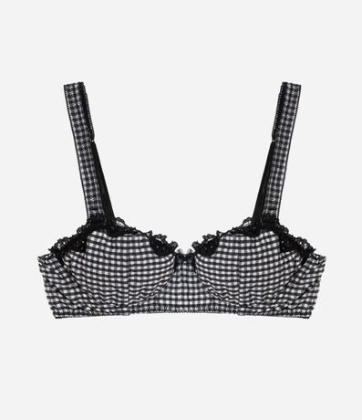 Soutien Base sin Copa con Aro y Estampa de Cuadros Vichy 3