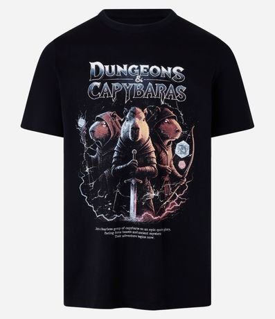 Remera Regular en Algodón con Estampa Carpinchos RPG 4