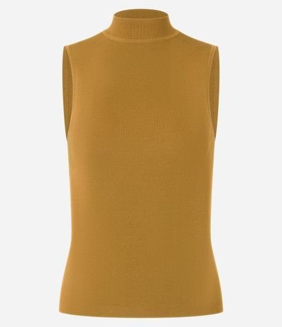 Blusa en Punto Leve con Cuello y Textura Acanalada