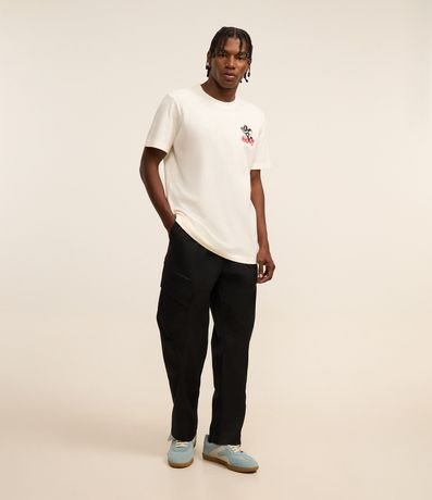 Pantalón Recto con Bolsillo Cargo