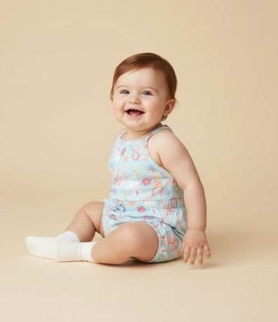 Enterito Infantil con Estampa Dinos y Unicórnios - Talle 0 a 18 meses