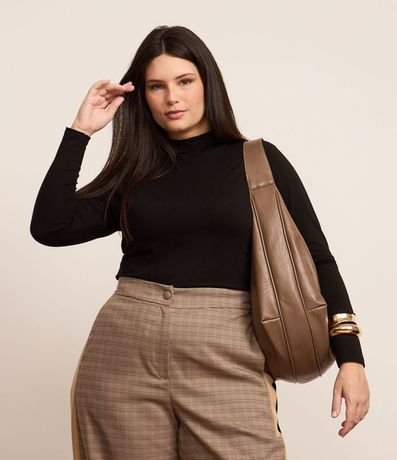 Blusa Cuello Alto en Viscolycra Curve & Plus Size 1