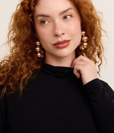 Blusa Cuello Alto en Viscolycra Curve & Plus Size 2