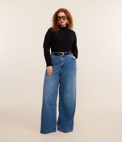 Blusa Cuello Alto en Viscolycra Curve & Plus Size 3