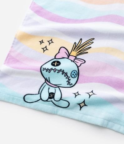 Poncho Infantil con Estampa Angel y Stitch- Talle Único 4