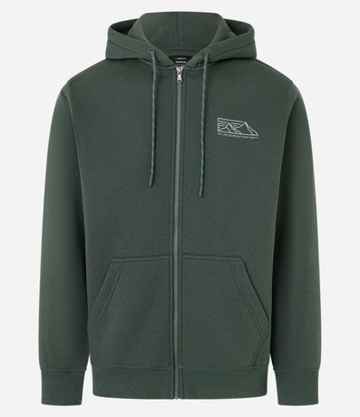 Saco Canguro en Algodón con Capucha y Estampa de Montaña 5