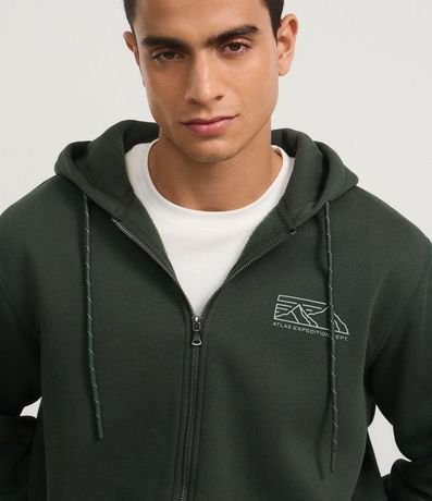 Saco Canguro en Algodón con Capucha y Estampa de Montaña 4