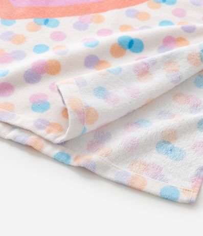 Poncho Infantil de Toalla con Capucha y Estampa de Unicórnio - Talle U 3