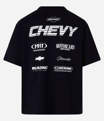 Remera Boxy en Algodón Grueso con Estampa Chevrolet 8