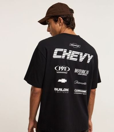 Remera Boxy en Algodón Grueso con Estampa Chevrolet 3