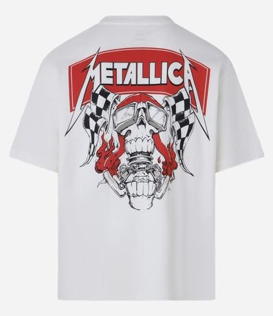 Remera Boxy en Algodón con Estampa Metallica 6