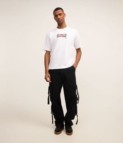 Remera Boxy en Algodón con Estampa Metallica 2