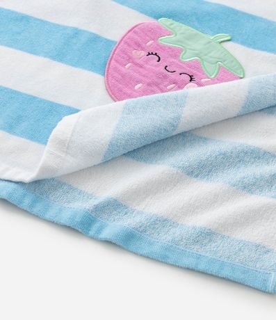 Poncho Infantil Toalla con Bolsillos Frutilla - Talle único 6