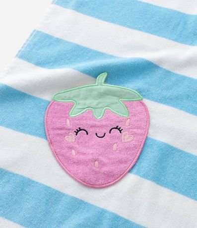 Poncho Infantil Toalla con Bolsillos Frutilla - Talle único 7