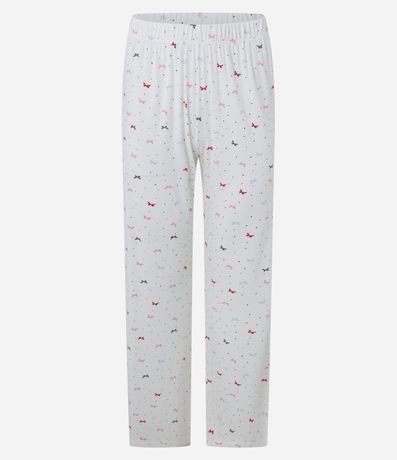 Pijama Americano Largo en Viscosa con Estampa de Lacitos 6