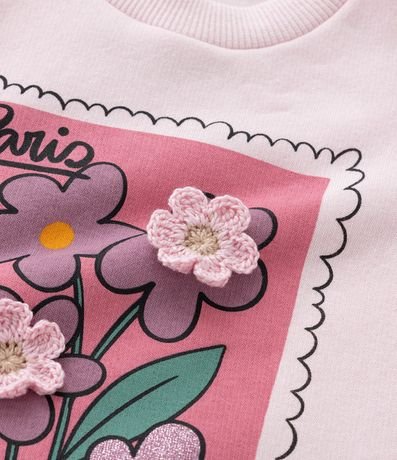 Conjunto Infantil Calentito con Bordado Flores - Talle 1 a 6 años 7