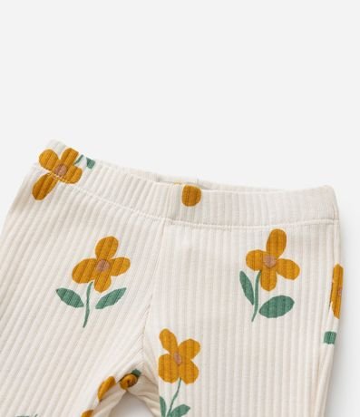 Conjunto Infantil Canelado con Estampa Flores - Talle 1 a 6 años 9