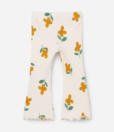 Conjunto Infantil Canelado con Estampa Flores - Talle 1 a 6 años 6