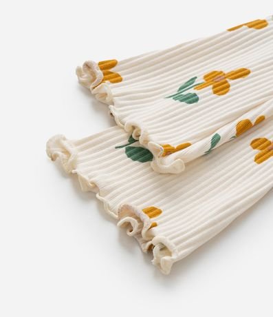 Conjunto Infantil Canelado con Estampa Flores - Talle 1 a 6 años 7