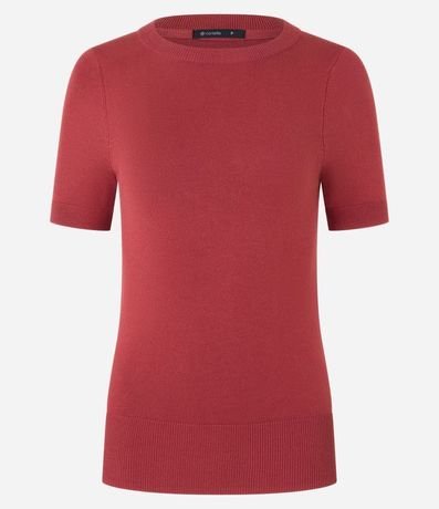 Blusa Básica de Punto con Cuello Redondo 6