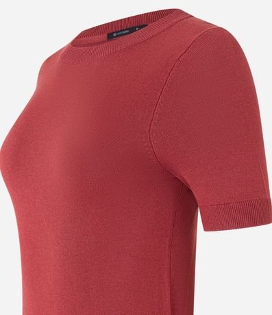 Blusa Básica de Punto con Cuello Redondo 7