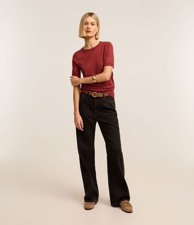 Blusa Básica de Punto con Cuello Redondo 2