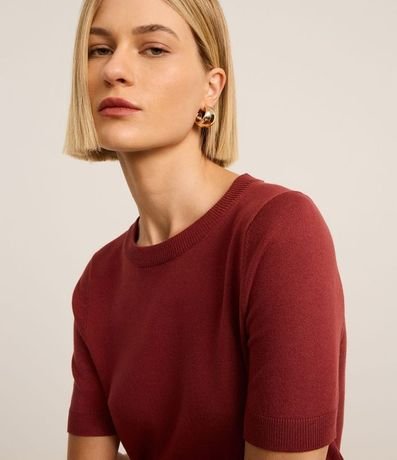 Blusa Básica de Punto con Cuello Redondo 3