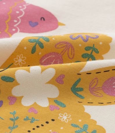 Blusa Infantil en Algodón Estampa de Pájaros - Talle 1 a 6 años 3