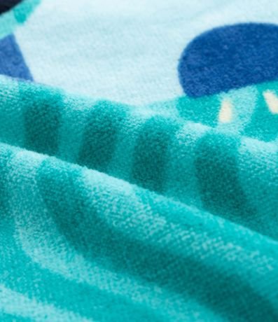 Poncho Infantil de Toalla con Capucha y Estampa de Animales  - Talle U 3