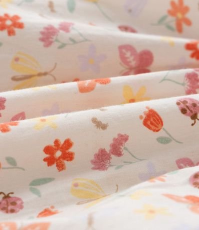 Vestido Infantil con Babados y Estampa Floral - Talle 0 a 18 meses 5