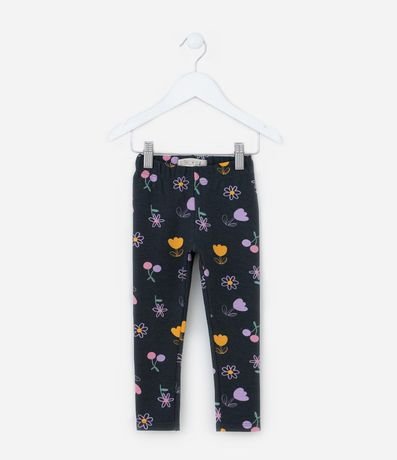 Pantalón Legging Infantil con Estampa Tulipas - Talle 1 a 6 años