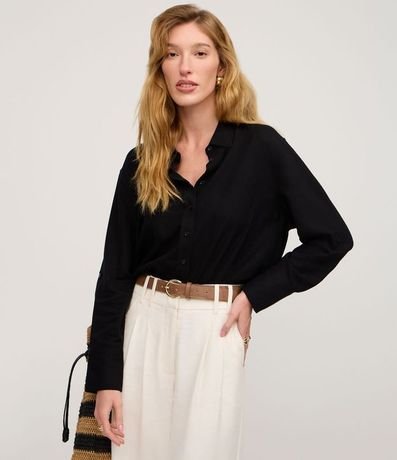 Camisa Manga Larga en Viscolino