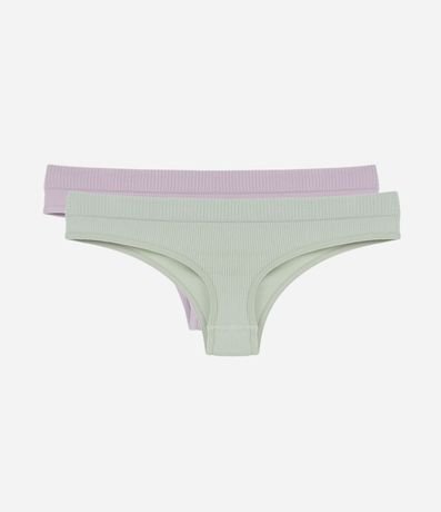 Kit 02 Bombachas Bikini Hilo Seamless 2