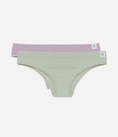 Kit 02 Bombachas Bikini Seamless Texturizadas