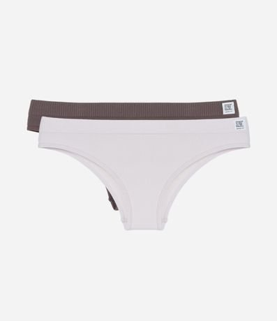 Kit 02 Bombachas Bikini Seamless Texturizada