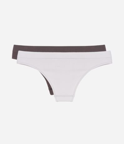 Kit 02 Bombachas Bikini Seamless Texturizada 2