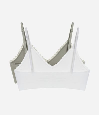 Kit 02 Soutiens Top Triángulo Seamless con Detalle de Encaje 2