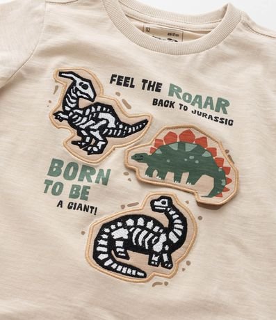 Remera Infantil con Estampa Interactiva Dinos - Talle 1 a 6 años 4