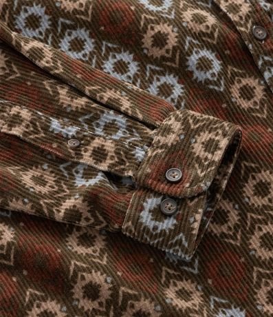 Camisa en Terciopelo con Estampado Geométrico y Bolsillo 10